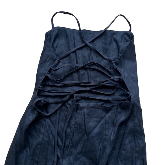ASTR the Label Black Women's Brayden Lace-Up-Back Midi Dress Size Large NWOT - Picture 8 of 11